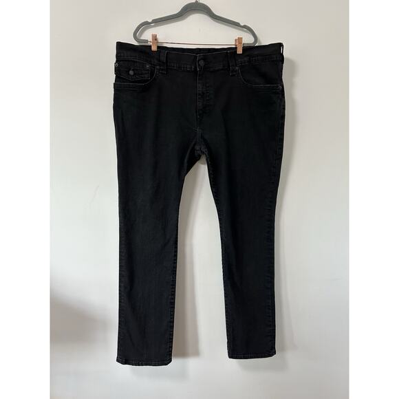 True Religion Ricky Jeans Sz 44 Pocket Flaps USA Made Relaxed Straight Black - Picture 1 of 13